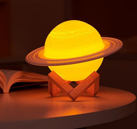 3D Galaxy Cosmic Saturn Night Light Lamp For kids Room Decoration