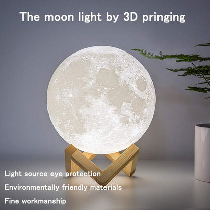LED Night Lights Moon Lamp 3D Print Moonlight Timeable Dimmable Rechargeable Bedside Table Desk Lamp Children's Leds Night Light - NHP - Lapland Glow