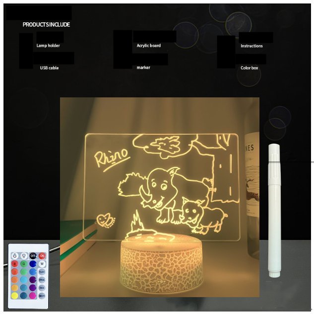Note Board Message 3D LED Night Light With Pen for Children And Adults Home Decoration - NHP - Lapland Glow